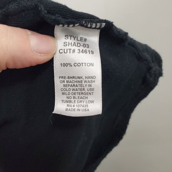 Hard Tail Forever Y2K Women's Black Terry Stripe Asymmetrical Hooded Cardigan M - Picture 7 of 9